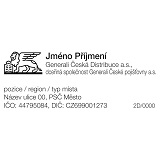 VAR 2: Zaměstnanec GČD, jmenné razítko (management/administrativa, POB síť)